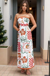 Floral Power: How to Style the Striking Printed Tube Maxi Dress for Effortless Casual Chic
