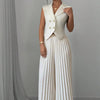 The Vest & Pleated Straight-Leg Pants Set: Polished, Versatile & Effortlessly Put-Together