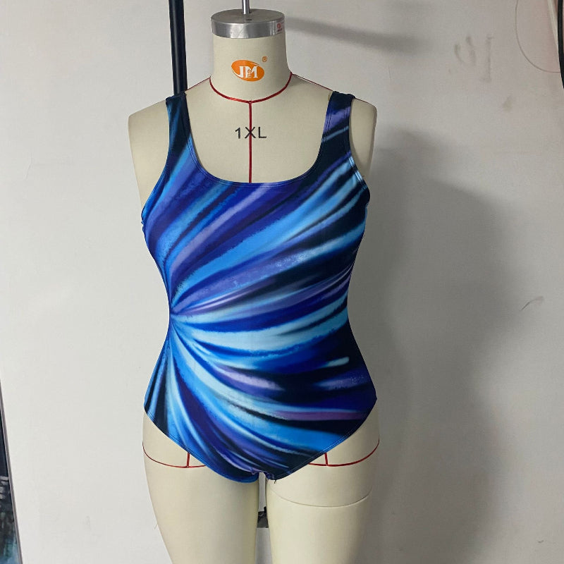 Dive Into Color: The Rainbow Strip One-Piece - runwayfashionista.com