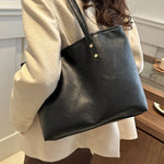 PU Leather Medium Shoulder Bag - Versatile Work & Leisure Tote - runwayfashionista.com