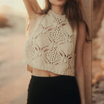 Sleeveless Hollow Out Vest