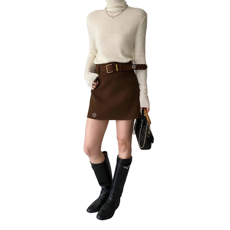 Structured A-Line Mini Skirt: Power Dressing