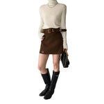 Structured A-Line Mini Skirt: Power Dressing