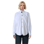 Single Breasted Lace Collar Shirt