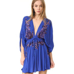 Bohemian V-neck Embroidered Dress