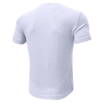 V-neck Button T-shirt - white
