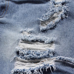 Casual Faux Two-piece Ripped Jeans