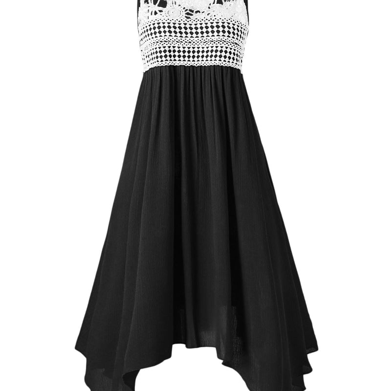 Lace Plus Size Asymmetrical Slip Dress