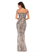 Off Shoulder Maxi Dress - runwayfashionista.com