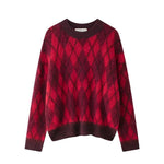 Versatile diamond pattern sweater