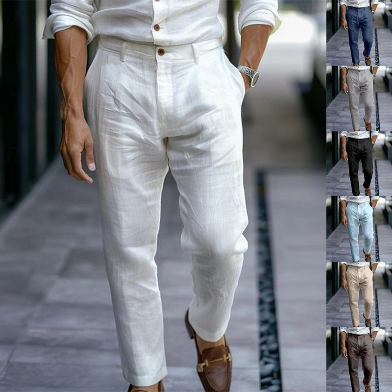 Breathable Casual Pants - white