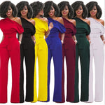 Diagonal collar button up jumpsuit - runwayfashionista.com
