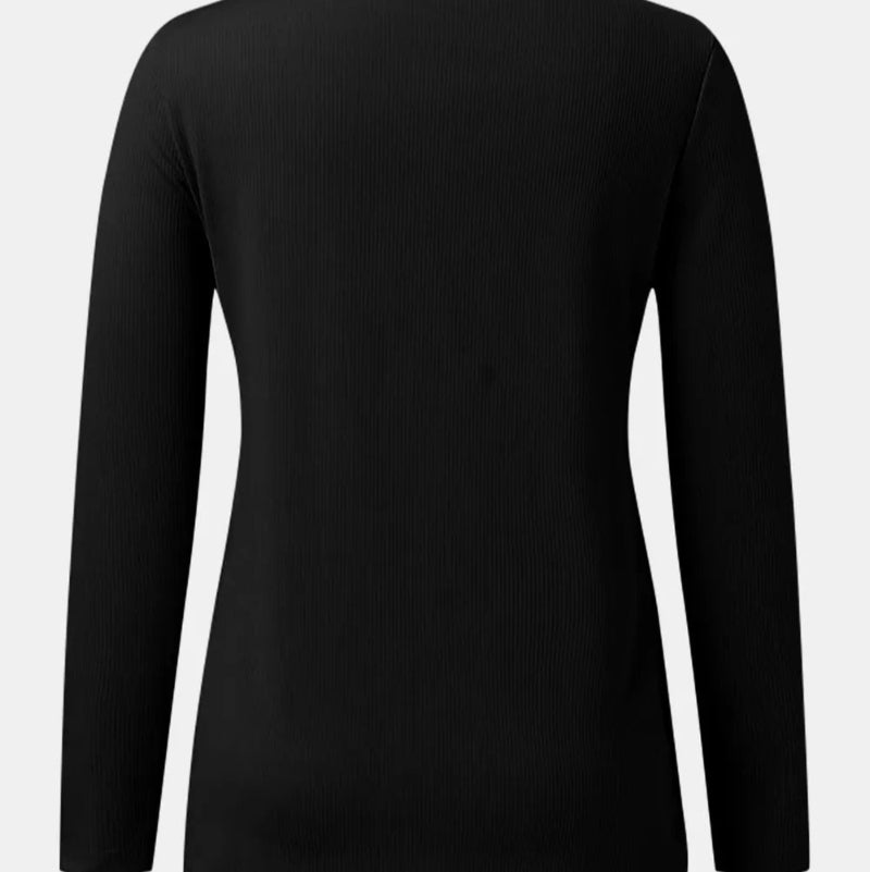 Scoop Neck Long Sleeve T-Shirt -Runwayfashionistta.com