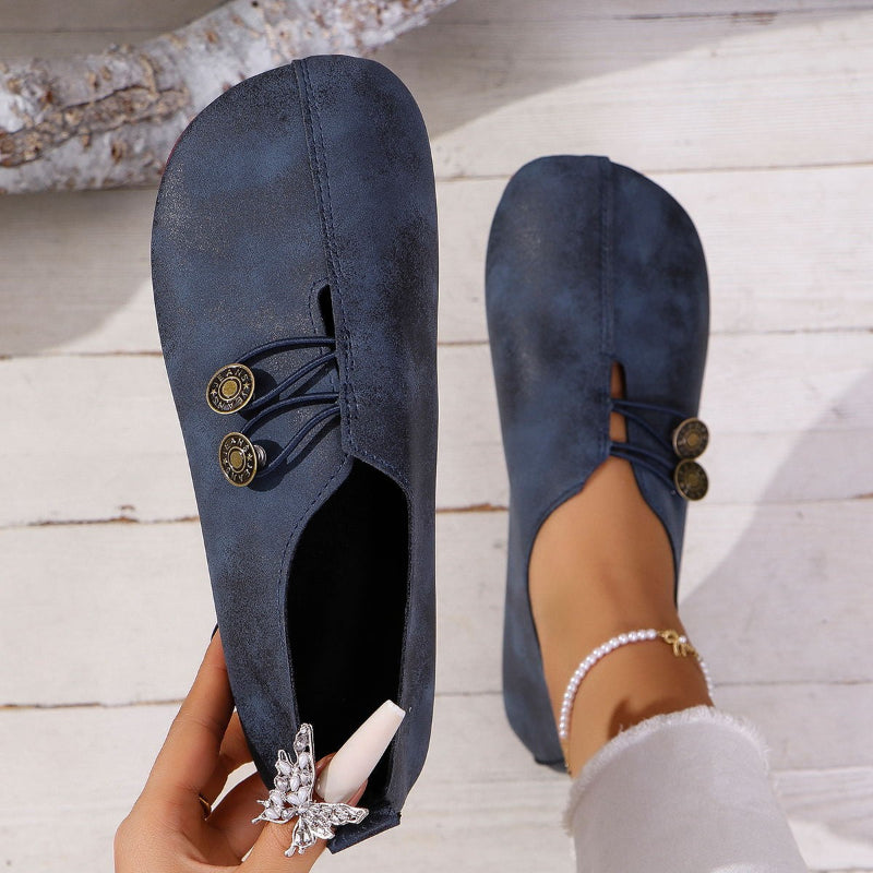 Ins Square Toe Slip-on Flats