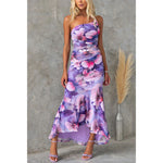 Bold One-Shoulder Floral Midi Dress