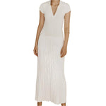Knitted Pit Stripe Maxi Dress - runwayfashionista.com