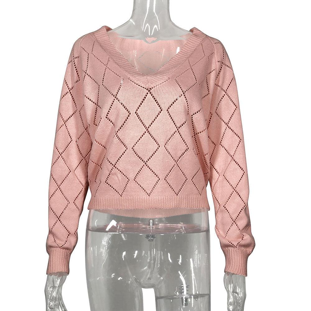 Long Sleeve Loose Knitted Sweater Top