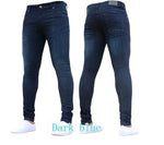 The Modern Silhouette: Men’s Essential Slim-Fit Denim - dark lue