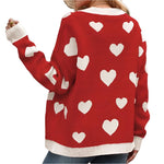 Heart button up long sleeve cardigan - runwayfashionista.com