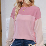 Round Neck Long Sleeve Sweatshirt - Runwayfashionista.com