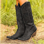 Retro Rivet Long Boots: The Ultimate Autumn/Winter Statement - black