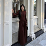 The A-Line Sculptor: Half Collar Midi in Burgundy