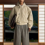 Beige Duffle Coat With Hood And Toggle Closure