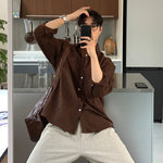 Cotton And Linen Long-sleeved Shirt