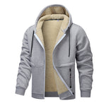Thick Sherpa Lined Hooded Zipper Jacket