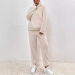 Casual Hooded Top And Elastic Band Pants Set