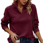 Stand Up Collar Long Sleeve Hoodie