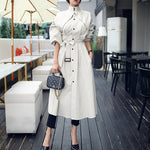 Bat Sleeve Trench Coat - Beige