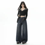 High Waist Loose Slim Straight Leg Long Pants