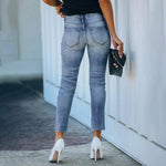 High Waist Stretch Streetwear Vintage Jeans - runwayfashionista.com