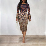 Round Neck Hip Hugging Skirt Dress