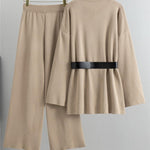 Wide Leg Pants Loose Temperament Two - Piece Set