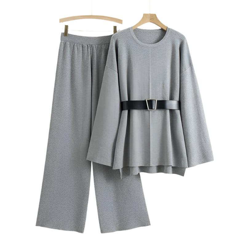 Wide Leg Pants Loose Temperament Two - Piece Set