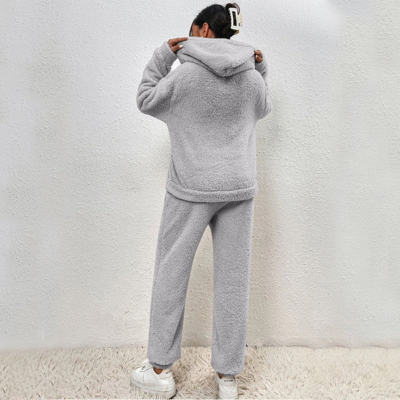 Casual Hooded Top And Elastic Band Pants Set