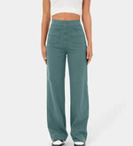 Casual straight leg pants - runwayfashionista.com