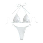 Hanging neck tie bikini