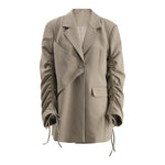 Drawstring Design Loose Jacket