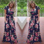 Floral Print Boho Evening Maxi Dress - runwayfashionista.com
