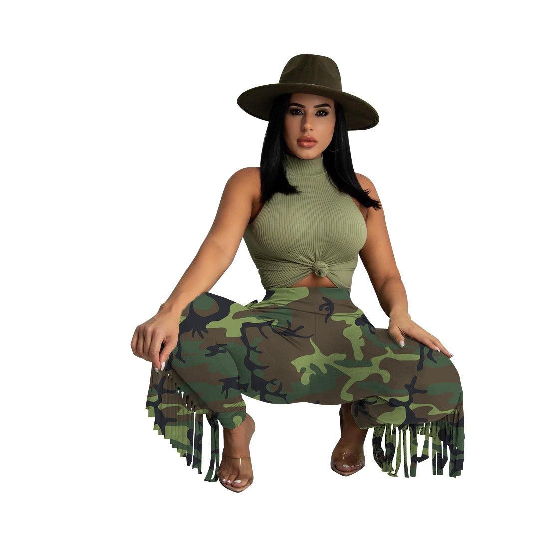 Cute Sports Casual Tassel Pants - runwayfashionista.com