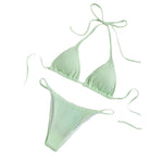 Luxury High-Waist Hanging Neck Tie Bikini