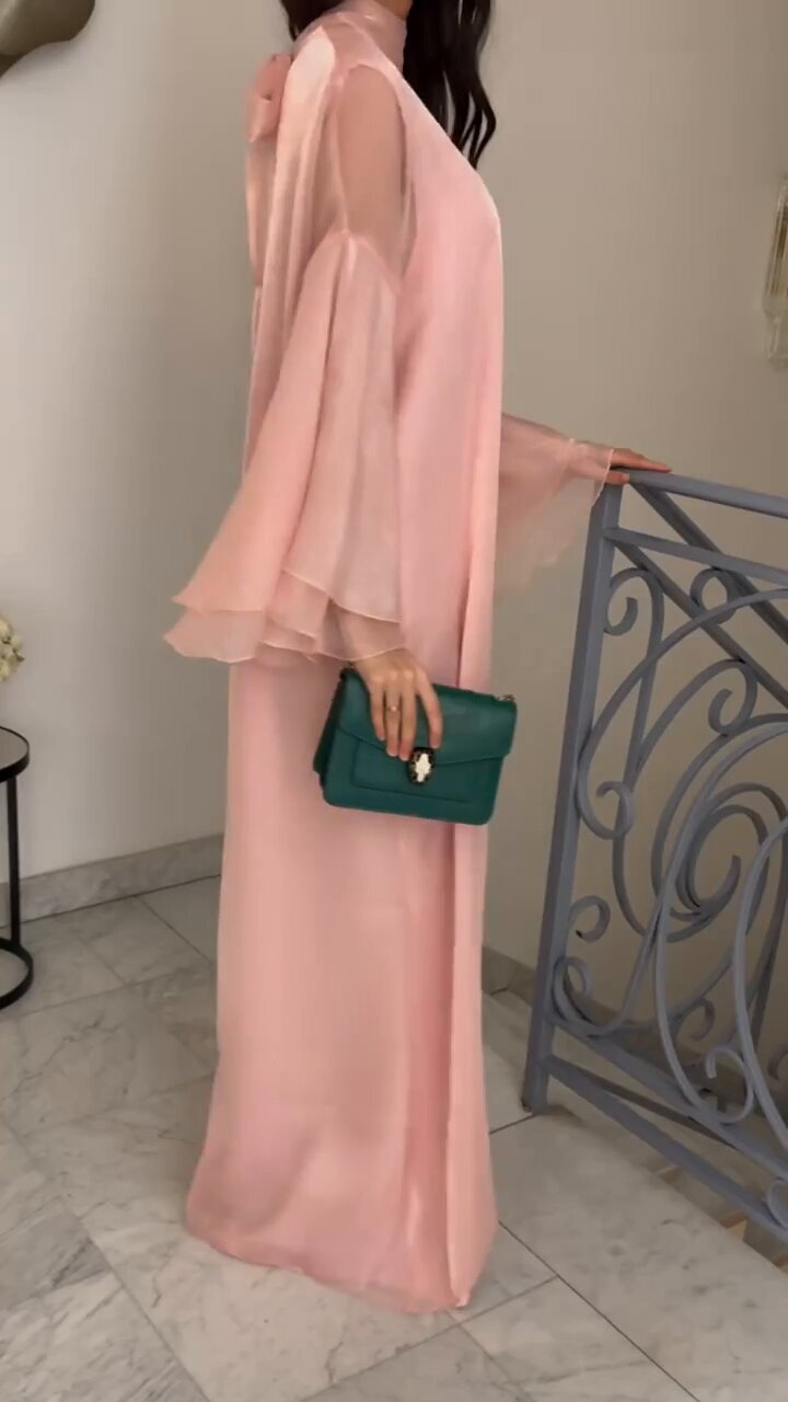 Style Spotlight: The Elegant Stand Collar Flare Sleeve Maxi