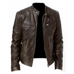 Men's Zip-up PU Leather Jacket