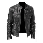 Men's Zip-up PU Leather Jacket
