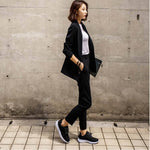 Professional Formal Two-Piece Suits - black