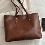 PU Leather Medium Shoulder Bag - Versatile Work & Leisure Tote - runwayfashionista.com