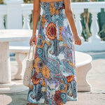 Walk on the Wild Side: Embrace the Glamour of the Printed Halter Neck Maxi Dress